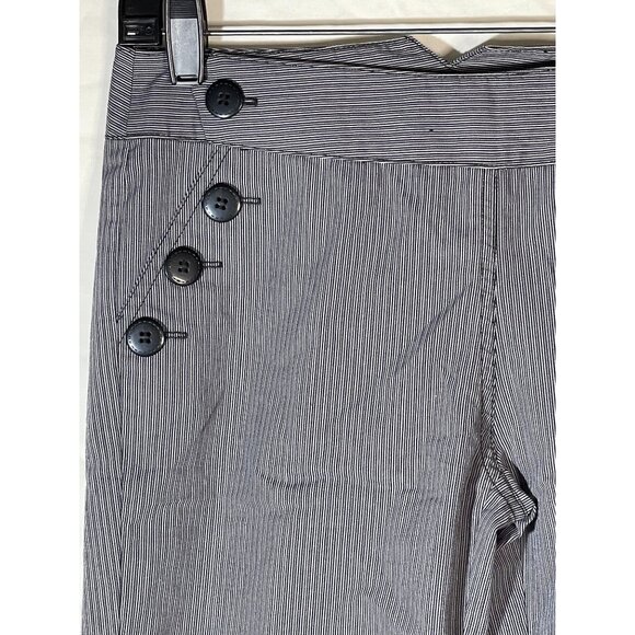 Star city short pants capris Gray buttons horizontal strips gray zip size 3 READ - Picture 3 of 12
